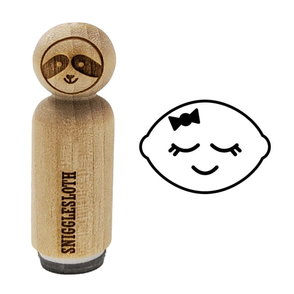 Sleeping Lemon Rubber Stamp for Scrapbooking Crafting Stamping - Medium 1 Inch