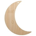 thumbnail image 1 of Sleeping Moon Wood Holiday Christmas Tree Ornament Unfinished DIY Pre-Drilled Craft, 1 of 7
