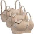 thumbnail image 1 of Sleeping Nursing Bras for Breastfeeding Wireless Maternity Bras Pregnancy Seamless Bralette Underwear Plus Size Womens Bras Multi-Pack, M-4XL, 1 of 9