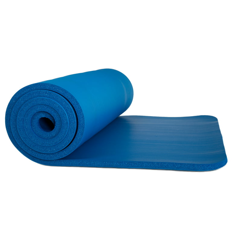 Wakeman Fitness 1/2 In. Extra Thick Yoga Mat, With Carrying Strap, Black -  Walmart.com