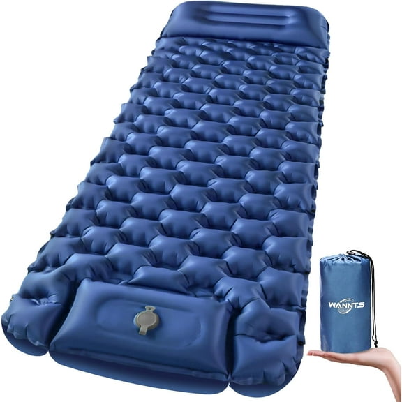 Sleeping Pad, Ultralight Inflatable Sleeping Pad for Camping, Built-in Pump, Ultimate for Hiking - Airpad, Carry Bag,-Compact & Lightweight Camping pad(Blue)