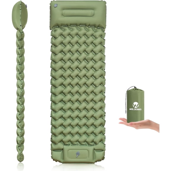 Sleeping Pad for Camping - 4 Thick Inflatable Mat with Built-in Pump & Pillow, Ultralight Self Inflating pad, Backpacking Hiking, Tent, Traveling