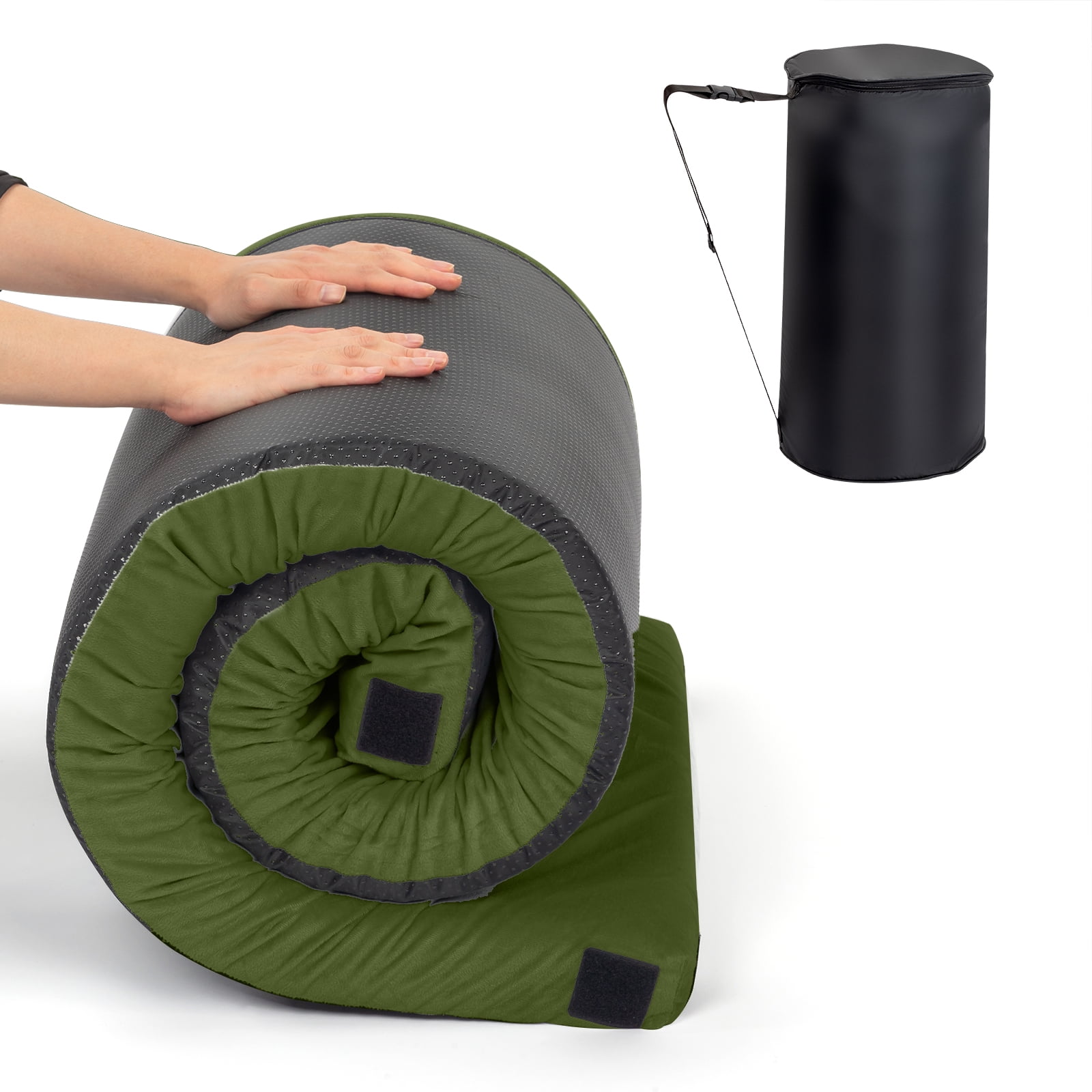 Sleeping Pad for Camping Green, 75"D x 30"W x 2.5"H