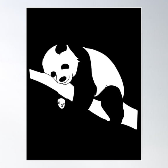 Sleeping Panda Poster Wall Art, Modern Wall Decor For Living Room Bedroom, 12x18 UNFRAMED
