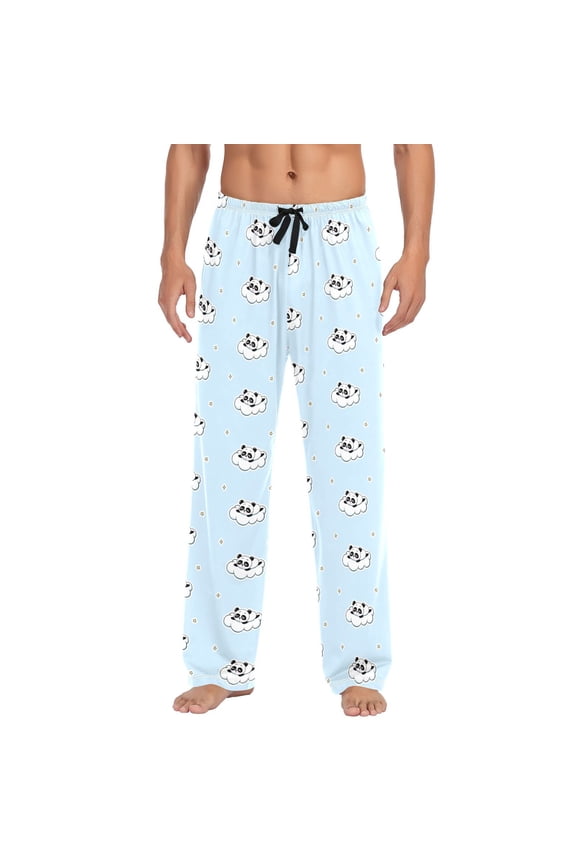 Sleeping Panda on Cloud joogoo Men's Pajama Pants Cotton Long Sleepwear Lounge Pants M