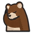 thumbnail image 1 of Sleeping Pocket Bear Applique Multi-Color Embroidered Iron-On Patch - 2.0 Inch Mini, 1 of 5