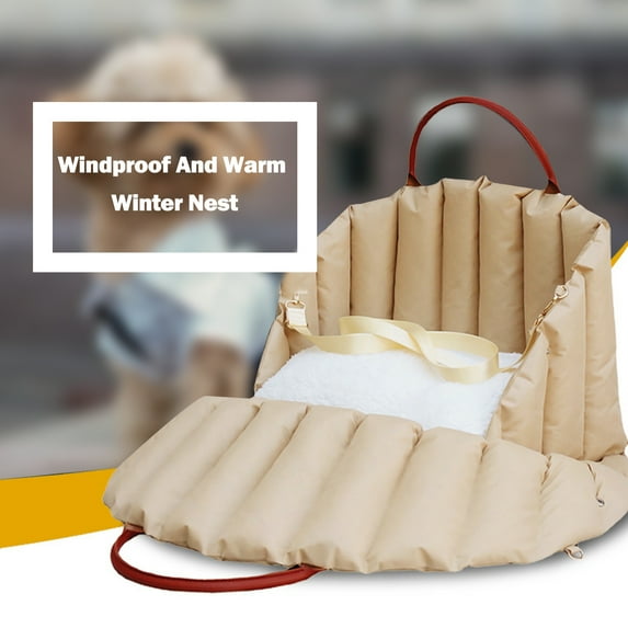 Sleeping ,Portable Winter Furry Friend Puppy Carrier - Ideal Cozy Friend Carrier Furry Ideal Furry Carrier Cat - Cozy Friend Ideal Car Seat - Carrier Friend Carrier Cat Puppy - Car Ideal