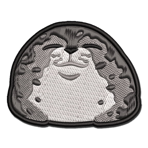 Sleeping Round Spotted Seal Applique Multi-Color Embroidered Hook & Loop Patch - 2.0 Inch Mini