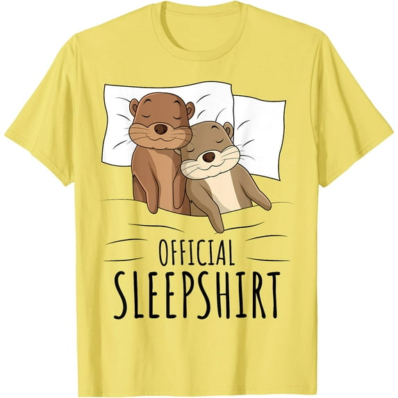 Sleeping Sea Otter Lover Napping Softstyle Unisex T-Shirt,Cornsilk Color,Size 3XL