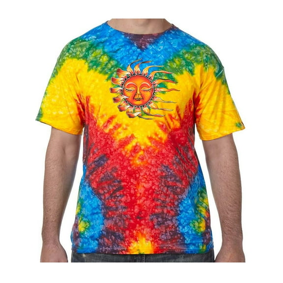 Sleeping Sun Tie Dye Tee Shirt - Woodstock, Medium