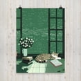 thumbnail image 1 of Sleeping Tabby Cat Poster, Cozy Cottagecore Reading Nook Wall Art Home Decor #2060, 24x36 UNFRAMED, 1 of 3