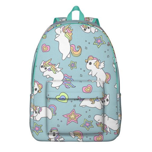 Sleeping Unicorn Moon and Stars Pattern Travel Backpack – Anti-theft Multifunctional Lightweight Backpack with Oxford Durable Material, Perfect for Daily Commuting