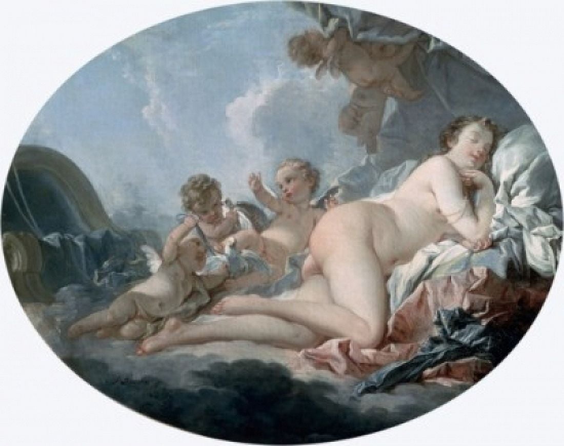 Sleeping Venus 1760 Francois Boucher (1703-1770) French Pushkin Museum of Fine Art Moscow Canvas Art - Francois Boucher (24 x 36)