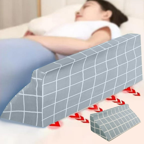 Sleeping Wedge Pillow For Adults,Bed-Rest Support Pillow For Elderly Patient,Triangular Pillow Nursing R-Shaped Pillow For Bed Positioning Body Back Support.