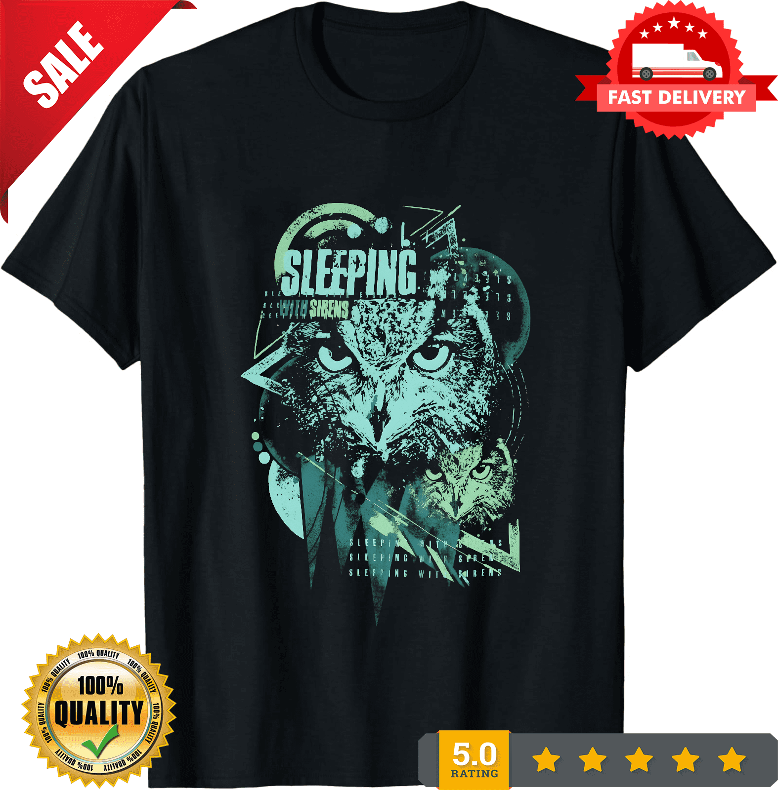 Sleeping With Sirens - We Like it Loud Short Sleeve Black All Size ...