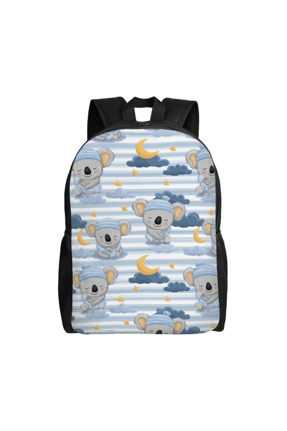 Sleeping koalas pattern Backpack with 15 Inch Laptop Compartment,Water-Resistant Daypack, Large Capacity Backpack with Adjustable Breathable Shoulder Straps for Daily Use Travel Gym