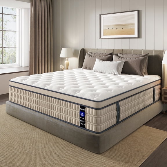 Flexpedic Dreamix 14" Queen Firm Mattress, 365 Night Trial, Euro Top, Motion Isolation, CertiPUR-US, Adult