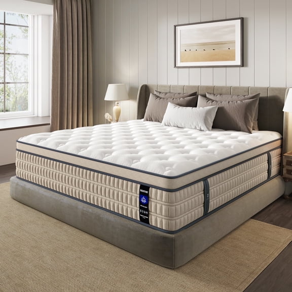 Sleepmax Dreamix 14" Queen Firm Mattress, 365 Night Trial, Euro Top, Motion Isolation, CertiPUR-US, Adult