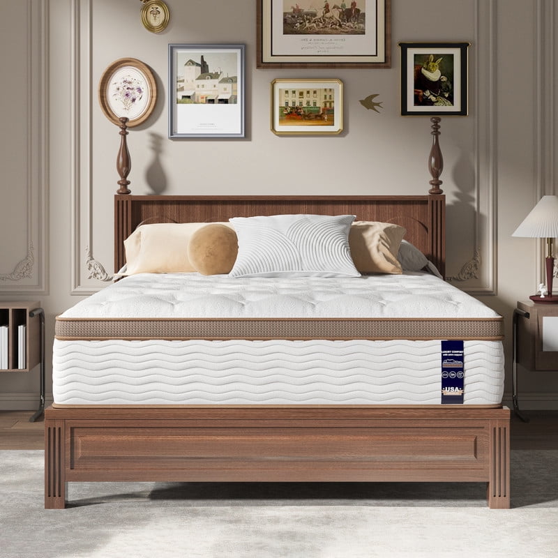 Sleepmax Soma 12" Firm Mattress Queen, 365 Night Trial, Euro Top, 800+ Pocket Spring for Motion Isolation, Certipur-Us, Adult