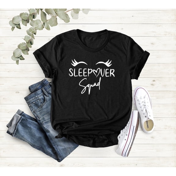 Sleepover Squad Shirt, Sleepover T-Shirt, Teen Party Tees, Slumber Party Shirt, Sleepover Pajama Shirt, Friends Gift All Size S-5Xl