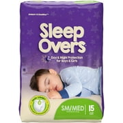 Sleepovers Absorbent Youth Underwear, Small/Medium 38 to 65 lbs., 60 Count