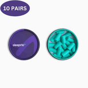 Sleeprlo Premium Earplugs for Sleep, Soft Foam, Block Snoring & Loud Noise, NRR 28 dB, Blue, 10 Pair