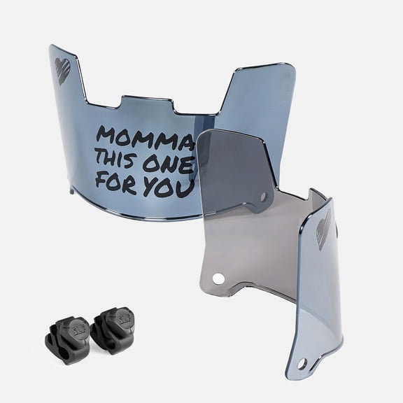 Sleeps Momma Silver Moonstone Eye Shield Visor, Silver & Black, Scratch Resistant