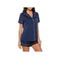 thumbnail image 1 of Sleepshirt Women's Short Sleeves Button Down Tee and Shorts Pajama Set, 1 of 3