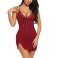 thumbnail image 1 of Sleepwear For Women Nightgown Lingerie for Women Lace Trim Chemise Ruffle Hem Loose Fit Soft Fabric Comfortable Nighty, 1 of 6