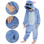 SYWZX&XFYBZ Sleepwear Holiday Pajamas Cosplay Cartoon Hooded Kid Girls Boy Stitch Jumpsuits