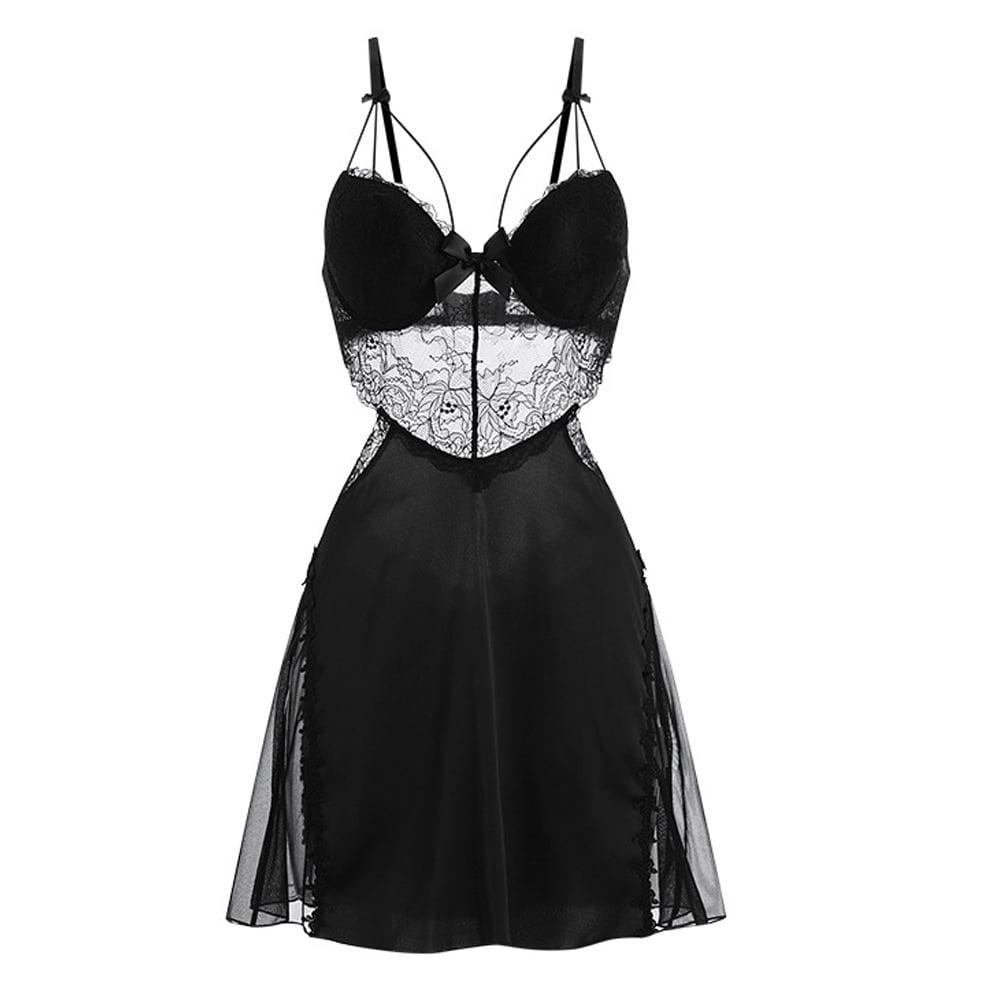 Sleepwear Lingerie Nightgown Lace Chemise Satin Slip Silk Negligee