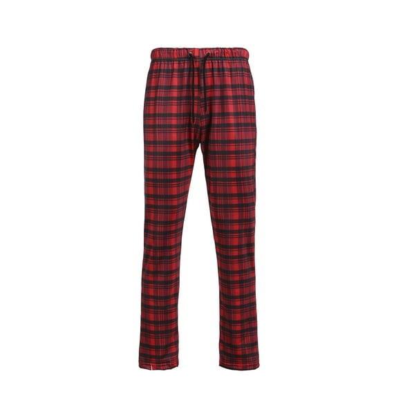 Sleepwear Mens Flannel Pajama Pants, Long Plaid Pj Bottoms