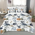 thumbnail image 1 of Sleepwish Comforter Set with Sheet 8 Pieces Bed in a Bag Full Halloween Witch Bedding Set White Bed Set for Kids&Teens, 1 of 8