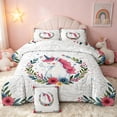 thumbnail image 1 of Sleepwish Kids Bedding Set 4 Pieces Super Soft Unicorn Full Comforter Set for Girls, White, 1 of 8
