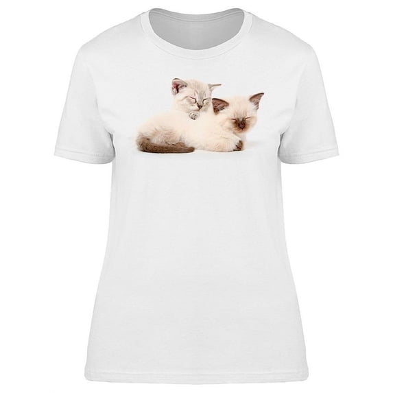 Sleepy And Adorable Kittens T-Shirt Women -Image by Shutterstock, Female Small