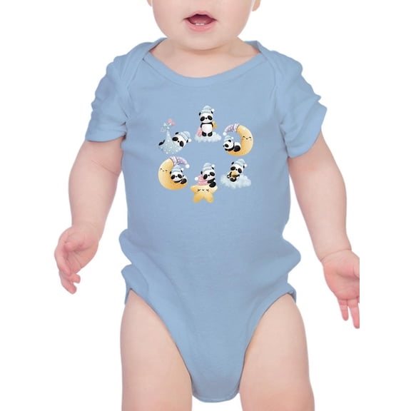 Sleepy Baby Pandas Bodysuit Infant -Image by Shutterstock, 18 Months