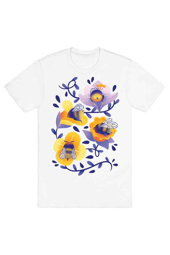 Sleepy Bumble Bee Butts Floral Tee Shirt Sweatshirt Hoodie