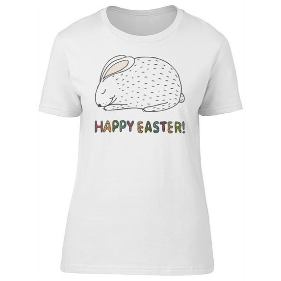Sleepy Bunny Easter T-Shirt Women -Image by Shutterstock, Female Small