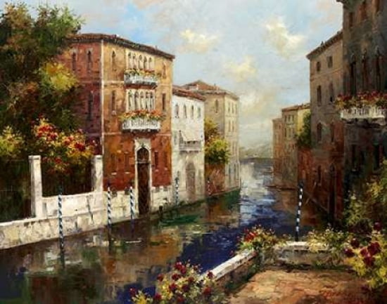 Sleepy Canal Canvas Art - Peter Bell (24 x 30)