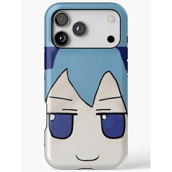 Shell Posster Blue Sleepy Cat Face Blue and Cream Tough Case for Apple iPhone ...