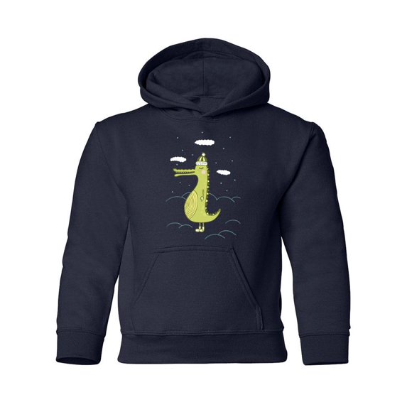 Sleepy Crocodile On The Clouds Hoodie Juniors -Image by Shutterstock, x-Large