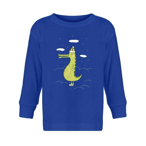 Sleepy Crocodile On The Clouds Long Sleeve Toddler -Image by Shutterstock,  2 Toddler