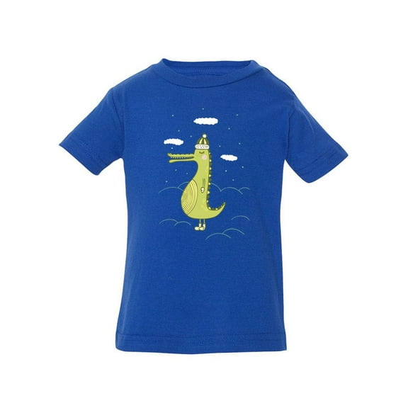 Sleepy Crocodile On The Clouds T-Shirt Infant -Image by Shutterstock, 24 Months