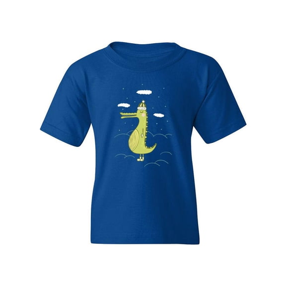 Sleepy Crocodile On The Clouds T-Shirt Juniors -Image by Shutterstock,  Medium