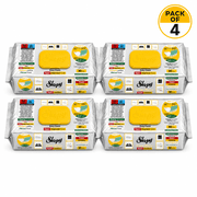 Sleepy Easy Clean Dual-Sided Kitchen Cleaning Wipes, Multi-Surface, 120 Total Count, Pack of 4