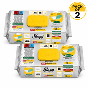 Sleepy Easy Clean Dual-Sided Kitchen Cleaning Wipes, Multi-Surface, 60 Count, Pack of 2