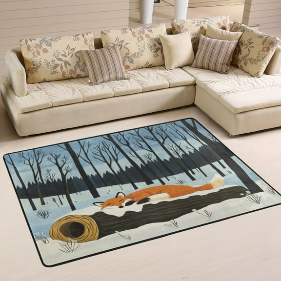 Sleepy Fox Soft Polyester Area Rug 36''x24'', Non Slip, Memory Foam, Water Absorbent