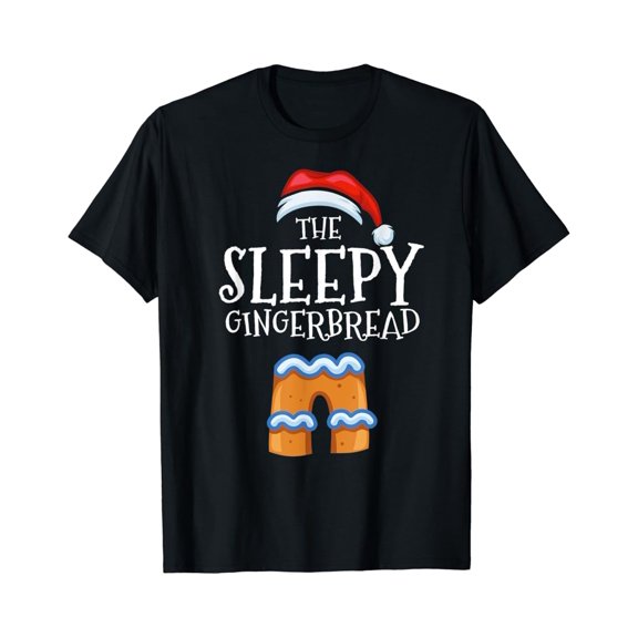 Sleepy Gingerbread Family Group T-Shirt Tshirt All Size S-5XL