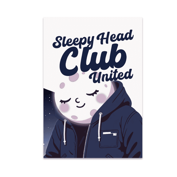 Sleepy Head Club United Poster - Sleep Decor Enthusiast - 13x19 Poster Print