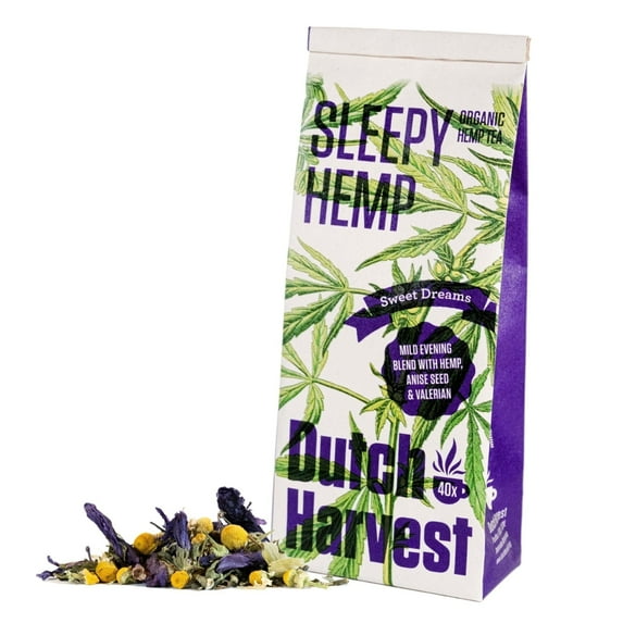 Dutch Harvest Sleepy Hemp Loose Leaf Organic Tea, Caffeine-Free, Sweet Dreams